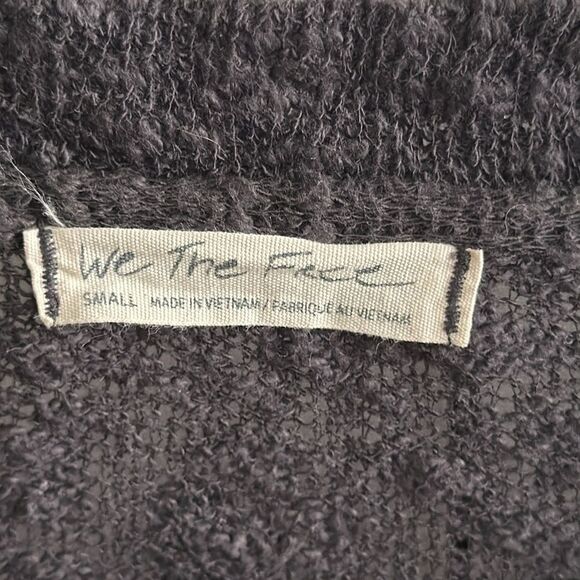 We The Free Washed Knit Long Sleeve Sweater Tiered Dark Gray Lightweight Size S - Picture 4 of 10